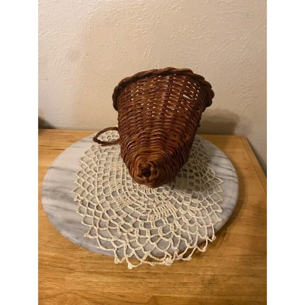 Brown Wicker Cornucopia/ Horn of Plenty
